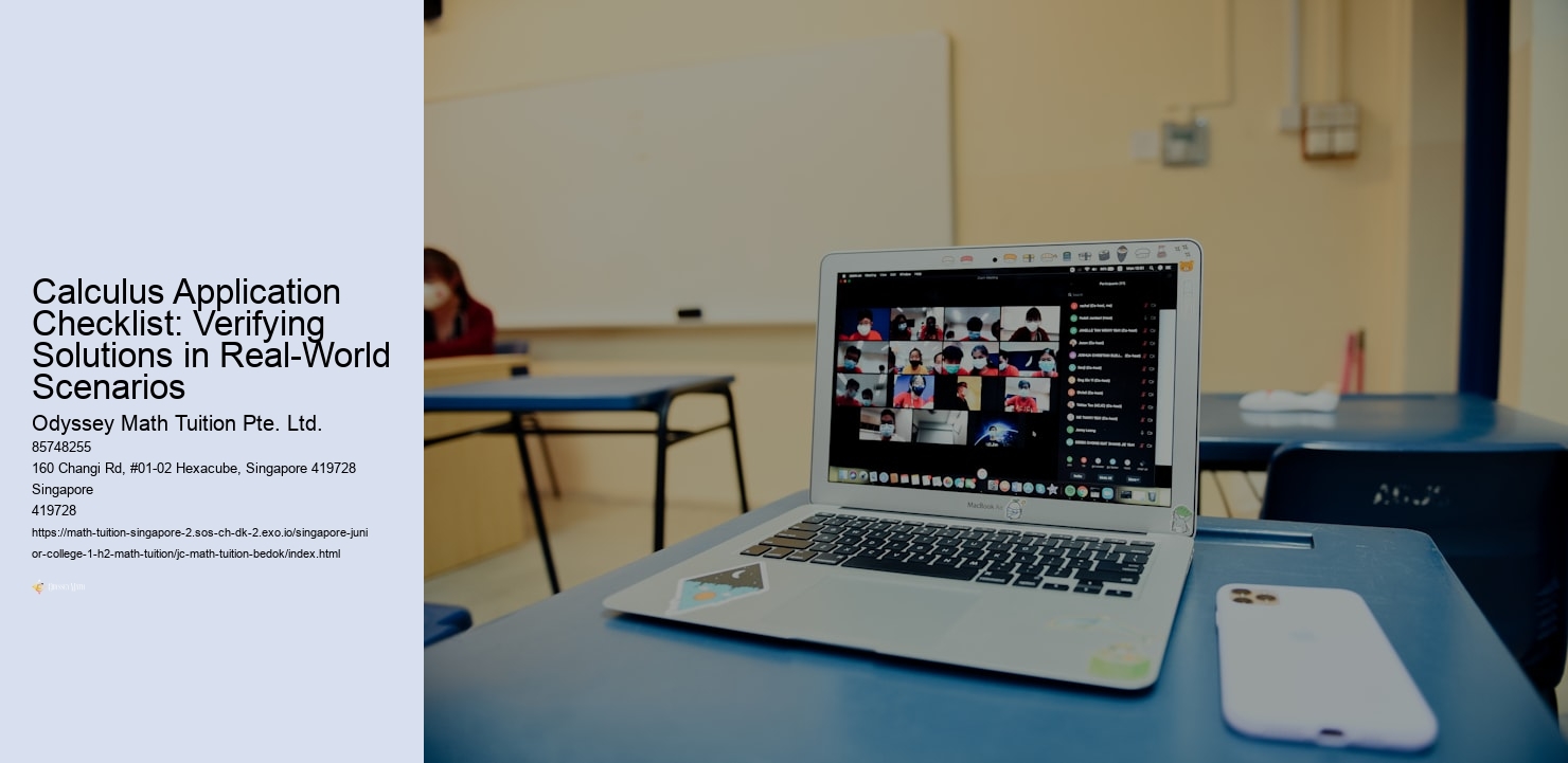 Calculus Application Checklist: Verifying Solutions in Real-World Scenarios